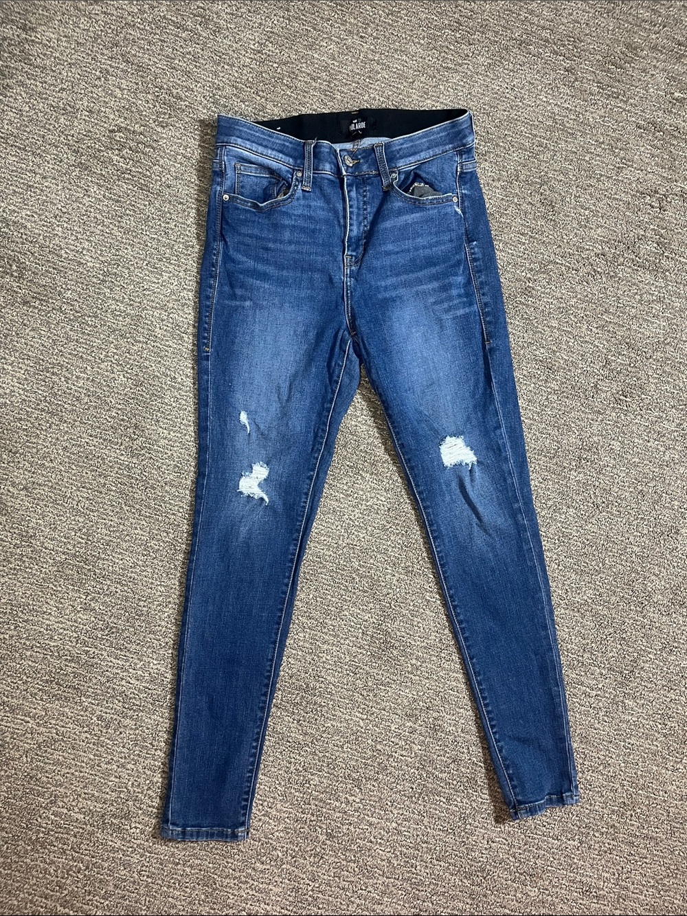 LuLaRoe Dark Blue Distressed Skinny Jeans